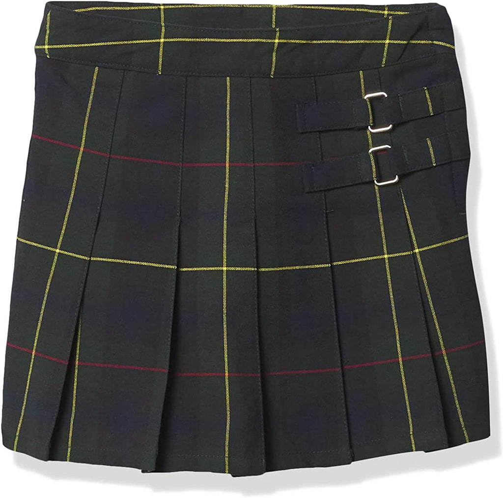 Plaid Skirt French Toast Girls' Adjustable Waist Pleated Scooter Shorts Two Tab Design With Silver Buckle O 810913