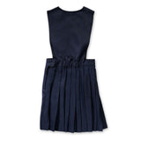 French Toast Little Girls' V-Neck Pleated Jumper Navy Back