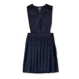French Toast Little Girls' V-Neck Pleated Jumper Navy Front