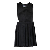 French Toast Little Girls' V-Neck Pleated Jumper Black Front