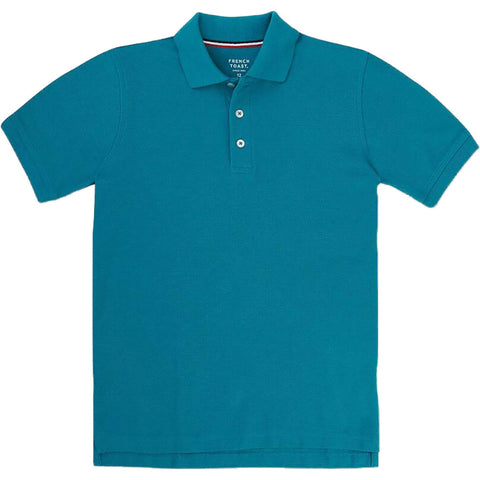 French Toast Short Sleeve Pique Polo - Teal<br>Sizes 2T to 4T & XS to XXL