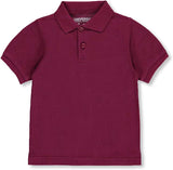 Universal Toddlers Unisex Short Sleeve Pique Polo <br> Size 2T - 4T <br>  Burgundy, Kelly Green, Pink, Light Blue, <br> Hunter Green, Red, Navy, Gray <br> Purple, Yellow, Gold, Jade <br> Orange, Royal Blue, Black