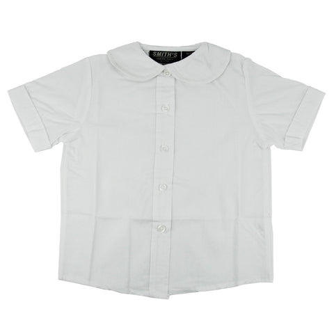 Smith's American Toddlers Peter Pan Collar Poplin Blouse White