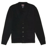 French Toast Kids Anti-Pill V-Neck Cardigan Sweater X9000 <b> Sizes XS - XXL <br> Hunter Green, Navy, <br> Burgundy, Black