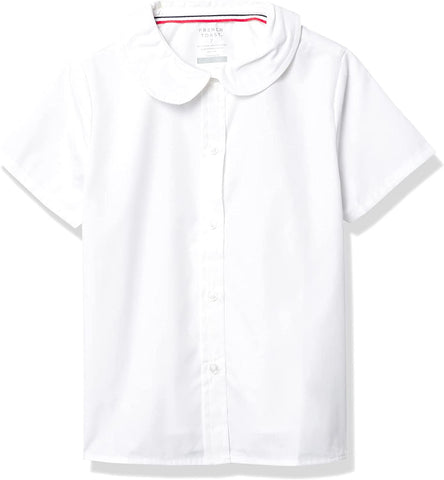 French Toast Womens Peter Pan Collar Blouse ES9320P <br>Sizes 42 - 46</br> White, Light Blue, Pink, <br> Yellow