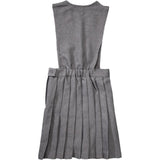 French Toast Girls V-Neck Pleated Jumper Gray Back