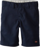 Dickies Boys Black & Khaki Flat Front Flex Waist Short Xtra Pocket QR200-Black & Khaki <br> Size 08, 12 & 14