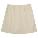 French Toast Pleated Skort with Grosgrain Ribbon Khaki