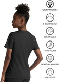 Maevn Matrix Women's Notched Crew Neck 3 Pockets Top<br>Style 3504<br>Sizes XS - 3XL <br> Black, Navy, Olive, Pewter