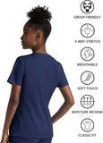 Maevn Matrix Women's Notched Crew Neck 3 Pockets Top<br>Style 3504<br>Sizes XS - 3XL <br> Black, Navy, Olive, Pewter