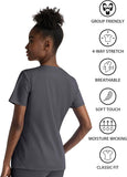 Maevn Matrix Women's Notched Crew Neck 3 Pockets Top<br>Style 3504<br>Sizes XS - 3XL <br> Black, Navy, Olive, Pewter