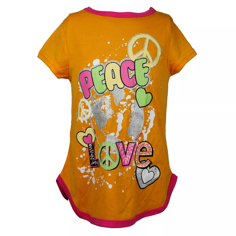 Girls Nightgown Pajama 39081-LVP- W/ Peace & Love Print Sizes 2T TO 14