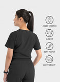 Maevn Women's Tuckable Scrub Top 4530 Matrix Impulse Chest Pocket V-Neck Sizes  XS to 3XL