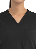 Maevn Women's Tuckable Scrub Top 4530 Matrix Impulse Chest Pocket V-Neck Sizes  XS to 3XL