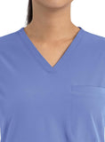 Maevn Women's Tuckable Scrub Top 4530 Matrix Impulse Chest Pocket V-Neck Sizes  XS to 3XL
