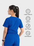 Maevn Women's Tuckable Scrub Top 4530 Matrix Impulse Chest Pocket V-Neck Sizes  XS to 3XL