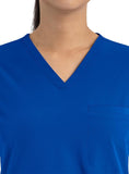Maevn Women's Tuckable Scrub Top 4530 Matrix Impulse Chest Pocket V-Neck Sizes  XS to 3XL