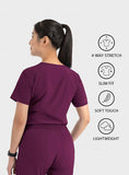 Maevn Women's Tuckable Scrub Top 4530 Matrix Impulse Chest Pocket V-Neck Sizes  XS to 3XL