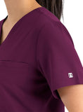 Maevn Women's Tuckable Scrub Top 4530 Matrix Impulse Chest Pocket V-Neck Sizes  XS to 3XL