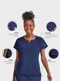 Maevn Women's Dolman Scrub Top 4540 Matrix Impulse Chest Pocket Notched Neck Sizes  XXS to 3XL