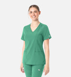 5001 Momentum Women's Double V-Neck Top<br> Honeydew, Lavender, Pink Grapefruit, Quiet Grey, Surgical Green<br> Sizes XXS to 3XL