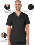 Maevn Eon Active Men's Mesh Panel One Chest Pocket V-Neck Top</br>Style 5208</br>Sizes XS - 3XL