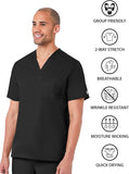 Maevn Eon Active Men's Mesh Panel One Chest Pocket V-Neck Top</br>Style 5208</br>Sizes XS - 3XL