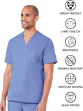 Maevn Eon Active Men's Mesh Panel One Chest Pocket V-Neck Top</br>Style 5208</br>Sizes XS - 3XL