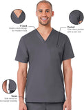 Maevn Eon Active Men's Mesh Panel One Chest Pocket V-Neck Top</br>Style 5208</br>Sizes XS - 3XL