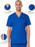 Maevn Eon Active Men's Mesh Panel One Chest Pocket V-Neck Top</br>Style 5208</br>Sizes XS - 3XL