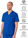 Maevn Eon Active Men's Mesh Panel One Chest Pocket V-Neck Top</br>Style 5208</br>Sizes XS - 3XL
