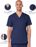 Maevn Eon Active Men's Mesh Panel One Chest Pocket V-Neck Top</br>Style 5208</br>Sizes XS - 3XL