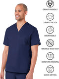 Maevn Eon Active Men's Mesh Panel One Chest Pocket V-Neck Top</br>Style 5208</br>Sizes XS - 3XL