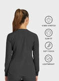 Maevn Matrix Impulse Womens Short Sleeve Round Neck Button Down Jacket <br> Style - 7510 <br> Sizes XS - 3XL
