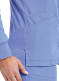 Maevn Matrix Impulse Womens Short Sleeve Round Neck Button Down Jacket <br> Style - 7510 <br> Sizes XS - 3XL