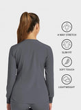 Maevn Matrix Impulse Womens Short Sleeve Round Neck Button Down Jacket <br> Style - 7510 <br> Sizes XS - 3XL