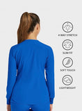 Maevn Matrix Impulse Womens Short Sleeve Round Neck Button Down Jacket <br> Style - 7510 <br> Sizes XS - 3XL