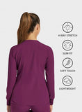 Maevn Matrix Impulse Womens Short Sleeve Round Neck Button Down Jacket <br> Style - 7510 <br> Sizes XS - 3XL