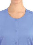 Maevn Matrix Womens Round Neck Medical Scrub Snap Jacket 7701 <br> Sizes XS to 3XL <br> Black, Ceil Blue, Navy, Pewter, Royal, Teal & Wine