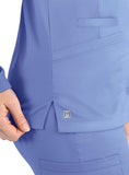 Maevn Matrix Womens Round Neck Medical Scrub Snap Jacket 7701 <br> Sizes XS to 3XL <br> Black, Ceil Blue, Navy, Pewter, Royal, Teal & Wine