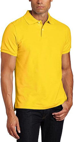 Lee Men's Gold Short Sleeve Pique Polo Shirt A9440YL <br> Sizes S to XL