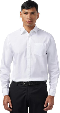 Lee Men's White Long Sleeve Poplin Shirt E9337 <br> Sizes S to L