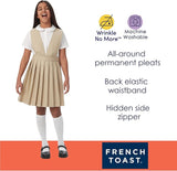 French Toast Girls V-Neck Pleated Jumper <br>Sizes 4 - 20</br> Burgundy, Gray, Navy, </br> Hunter Green, Khaki, </br> Black