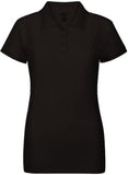Premium Wear Juniors Black Polo Shirt High Moisture Wicking Dry Fit Performance Short Sleeve  <br> Sizes S to 4XL