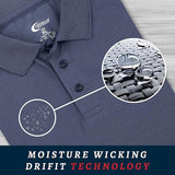 Premium Wear Men's Navy Polo Shirt High Moisture Wicking Dry Fit Performance Short Sleeve  <br> Sizes S to 2XL