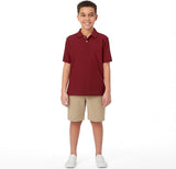 French Toast Boys Burgundy Short Sleeve Pique Polo Shirt SA9084 <br> Size XS - S