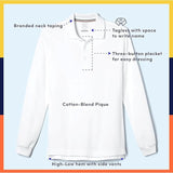 French Toast Boys Burgundy Long Sleeve Pique Polo Shirt SA9085 <br> Sizes XS - S