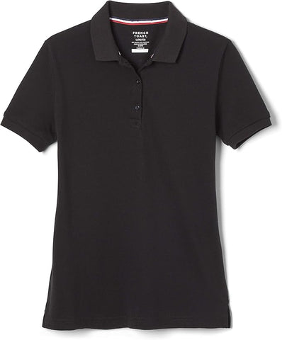 French Toast Girls Black Short Sleeve Stretch Pique Polo SA9403 <br> Sizes XS & M