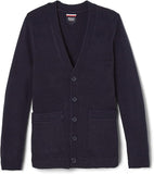 French Toast Adult Navy Anti-Pill V-Neck Cardigan Sweater SC9000Y <b> Sizes S - XL