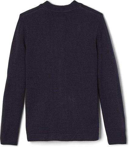 French Toast Adult Navy Anti-Pill V-Neck Cardigan Sweater SC9000Y <b> Sizes S - XL